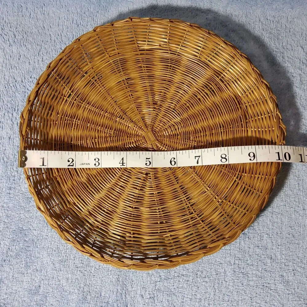 Vintage Wicker Rattan Charger Plates 10